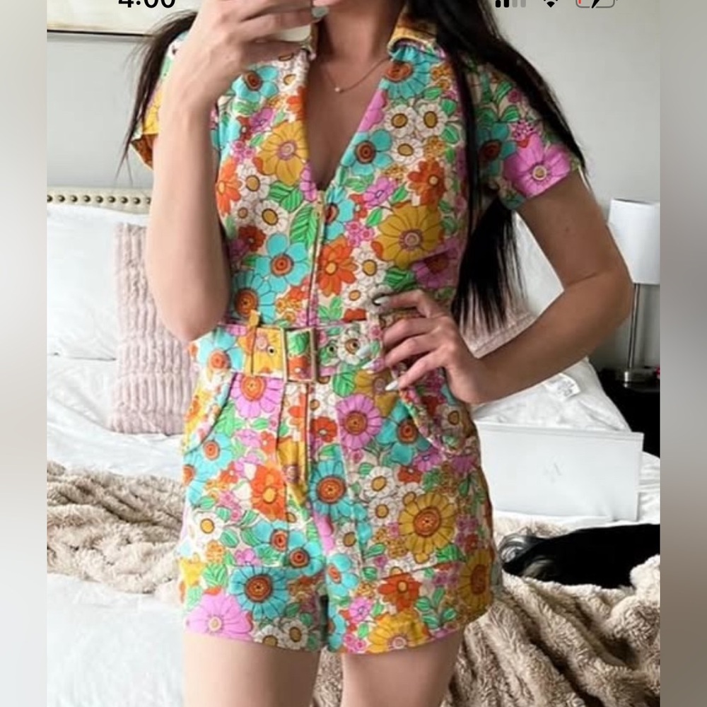 Show Me Your MuMu Colorful Floral Romper
